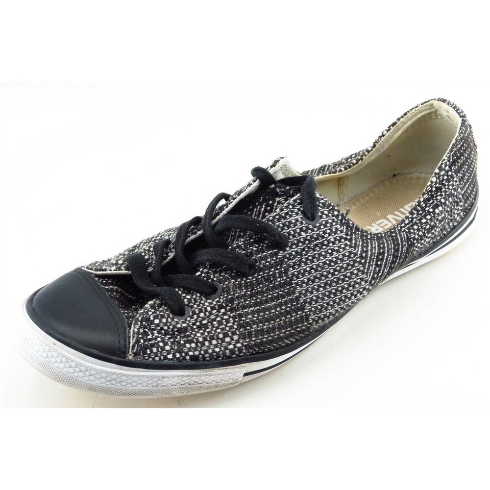 Converse All Star Size 7 M Black Lace Up Fashion Sneakers Fabric‎ Shoes